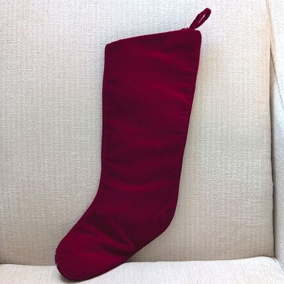 Handmade Wool Needlepoint Angel Christmas Stocking Cotton Velvet Backing Vintage - Picture 6 of 11